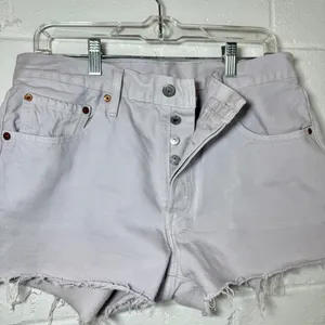 Levis 501 Button Fly Lavender Jean Cutoff Shorts thumbnail 5