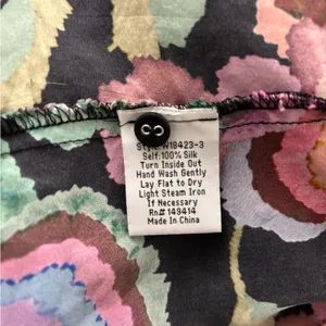 Johnny was workshop calanthe button down shirt top silk floral sz XL thumbnail 5