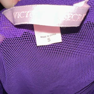 Victoria’s Secret purple semi sheer lace S shirt nightgown thumbnail 4