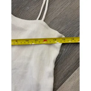 Free People We The Free One Shoulder Ribbed Tank Top Cream Medium thumbnail 4