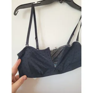 NEW Intimately Free People Sierra Bandeua Bralette Sheer Lace Boning Black Large thumbnail 6