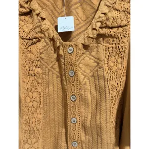 Free People Mae Tunic Top Ruched Pleated Blouse Russet Orange Women's Size XS‎ thumbnail 10