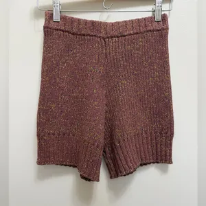 Free People Beach 2 pc Set Trez Knit Sweater Shorts Brown Multi Size XS thumbnail 8