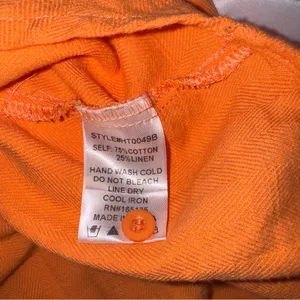 HERSY orange linen blend oversized button down shirt size women’s large thumbnail 6
