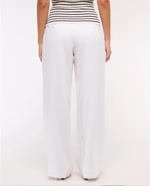 Abercrombie White Linen Pants thumbnail 3