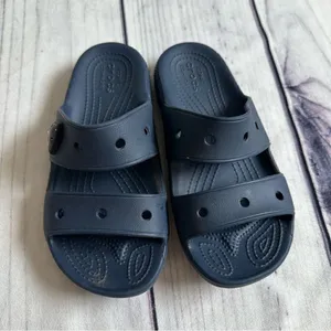 Crocs‎ Classic Unisex Navy Blue Slide Foam Cushion Footbed Women's 6 Men/Youth 4 thumbnail 2