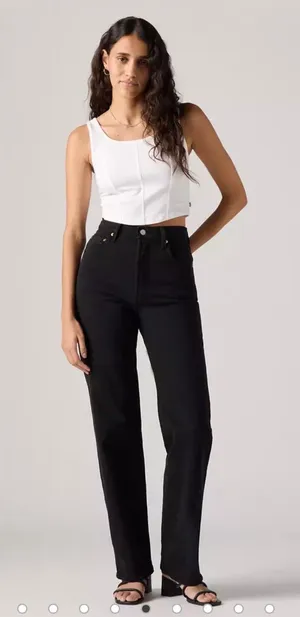 Levi’s Black Jeans Ribcage Straight  thumbnail 1