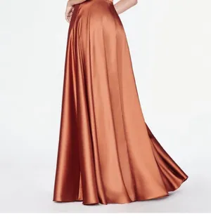Cinderella Sienna Prom Dress V Neck Long Satin With Slit Formal Evening Sz(6) thumbnail 4