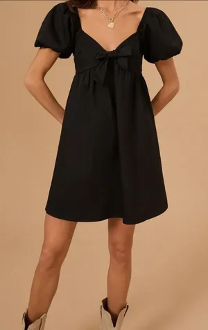 Altar’d State black Jaycee Bow dress thumbnail 1