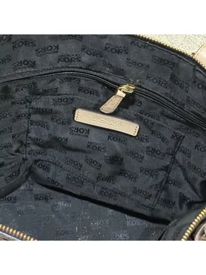 Michael Kors Black Patent MK Logo Tote Bag Shoulder Purse Large thumbnail 3