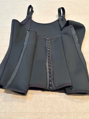 Black Shapewear Tank with Front Zipper Size XXL thumbnail 5