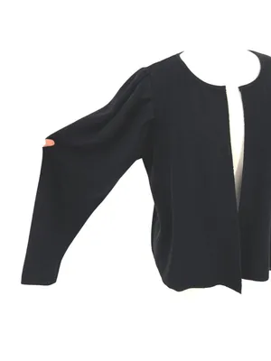 Express Black Puff Sleeve Open Cardigan Sweater Minimalist Quiet Luxury Size XL thumbnail 3