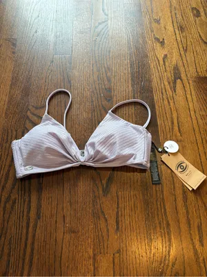 NWT shimmery purple bikini top Size M thumbnail 4