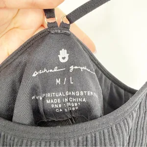 Spiritual Gangster Wide Rib Low Impact Pullover Sports Bra‎ Women's M/L Black thumbnail 6