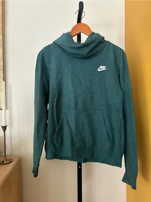 Nike NSW Club Funnel Neck‎ Hoodie Sweatshirt Athletic Teal Blue Size Small thumbnail 2