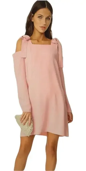 AMANDA UPRICHARD‎ Tie Shoulder Dress Pink thumbnail 1
