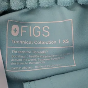 Figs Women's Teal Slim Straight Leg Pant Scrub Bottom‎ Size Extra Small Cargo thumbnail 3