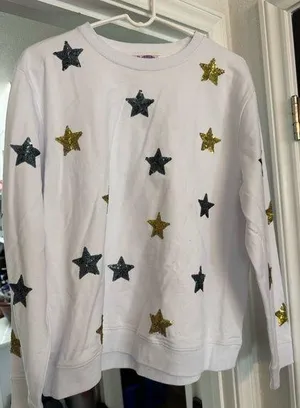 Sparkle city sequined sweat shirt White Size XL thumbnail 1