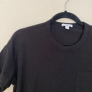 Standard James Perse Black Short Sleeve Shirt Boxy Cotton Blend Women's 0 / XS thumbnail 3