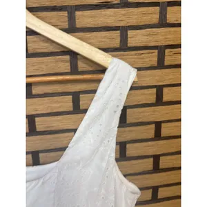 Calypso White Eyelet Tank Dress‎ Size 6 thumbnail 6