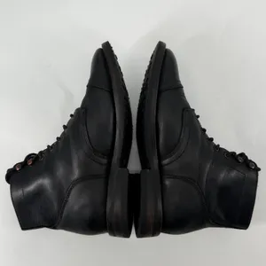 Thursday Boot Co Captain Black Matte Leather Lace Up Boots 7 Wide US thumbnail 4