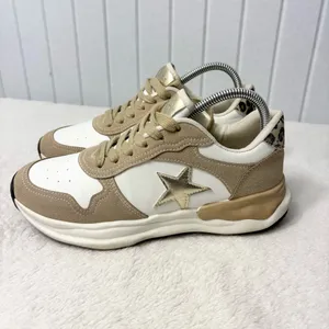 Vintage Havana Beige and White‎ Star Sneakers size 8.5 thumbnail 5