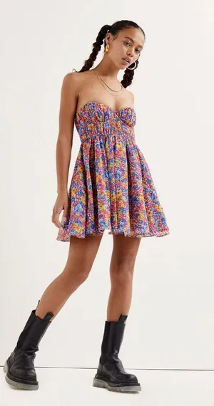 For Love & Lemons Sasha Strapless Mini Dress thumbnail 3