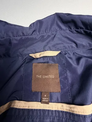 The Limited Womens S Navy Blue Utility Rain Jacket Hooded Lightweight Cargo Coat thumbnail 5