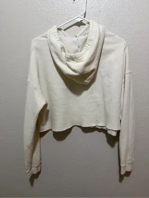 Cream Colorado Cropped Sweatshirt Mountain Graphic Size Medium thumbnail 2