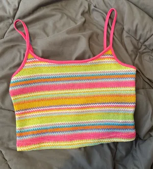 SheIn rainbow knit tank top thumbnail 1