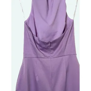 Elliatt Asymmetric Satin Cocktail Midi Women's Dress Lilac Size Small thumbnail 6