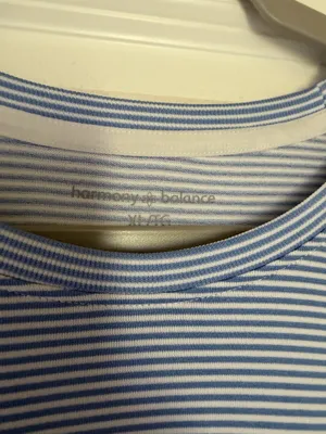 Striped Athleisure Top Blue Size L thumbnail 2