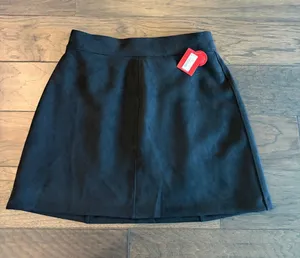 New With Tags Spanx Faux Suede Mini Skirt via it’s built in shorts Sz M thumbnail 1