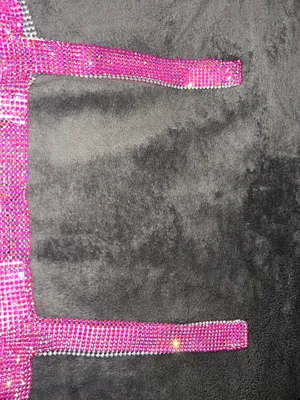 SheIn NWOT Rhinestone Detail Metallic Open Back Pink Top thumbnail 2