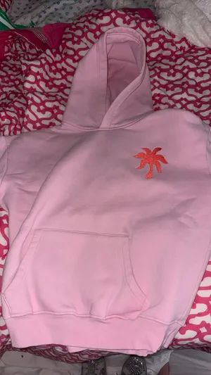 Pink Palm Puff Hoodie pink Everything Comes In Waves thumbnail 5