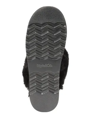 NWT Style & Co Rayaa Quilted Faux Fur Slippers 10021612600 Black Beauty 5M thumbnail 5