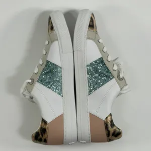 GUESS Size-11M Loven 3 Low Profile Sneaker White Ocean Leopard thumbnail 6
