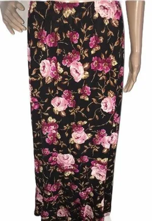 Jaclyn Smith floral print maxi skirt thumbnail 1