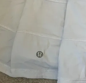 White Lululemon pace rival skirt with built in shorts thumbnail 3