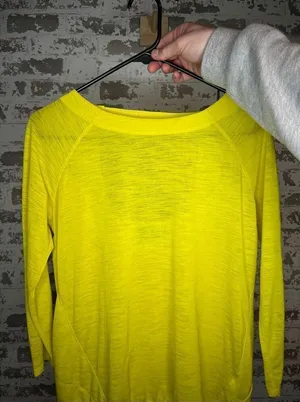 ATHLETA | women yellow open back athletic top thumbnail 1