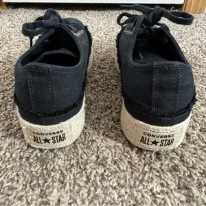 Converse All Star Espadrille Platform Shoes Size 6 in Black thumbnail 11