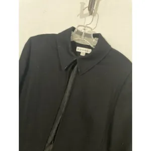 Dress Barn Wool Blend Open Trench Long Jacket Houndstooth Women’s 10 thumbnail 2