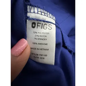 FIGS Technical Collection Size Small Casma Three Pocket Scrub‎ Top Blue #EE9-3 thumbnail 7
