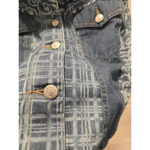 Carole Little Vintage Sport Denim Vest Size M Blue Patterned Button Up Womens thumbnail 3