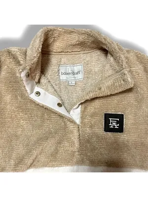 Fleece Pullover Camel and Cream Women's Size Large thumbnail 9