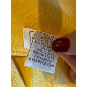 Foxcroft Sweater Women Large Yellow‎ Cotton Blend Knit Cardigan Preppy Classic thumbnail 10