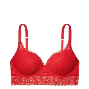 MOVING SALE-VS PINK Red Lace Wired Bralette thumbnail 2
