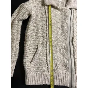 Abercrombie‎ & Fitch Chunky Knit Asymmetrical Zip Moto Cardigan Sweater XS/S Y2K thumbnail 3