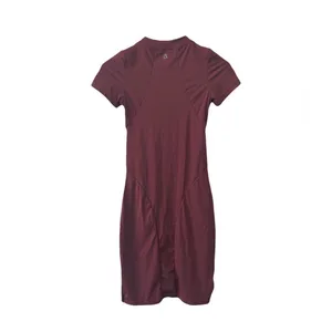 Buffbunny Fall Freely Short Sleeve Burgundy Athletic Dress Sz S thumbnail 3