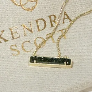 Kendra Scott Leanor 979 Gold/Green Drusy Necklace Jewelry thumbnail 2